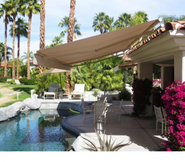 Stores Remote Waterproof Retractable Awning Restaurants Smart outsunny retractable awning
