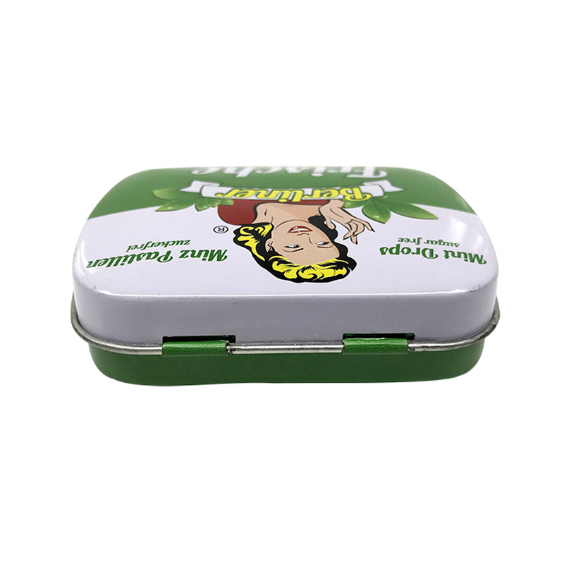 Mini Hinged Candy Metal Tin Box Wholesale Mint Tin Containers with Lids Small Metal Case
