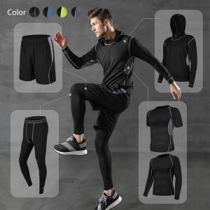 China Fitness Men Cotton Polyester Running Wear Sports Training Suit wholesale
