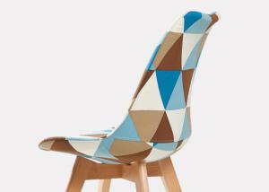 China Anti Erosion Patchwork Dining Chair With Soft Fabric Cover wholesale