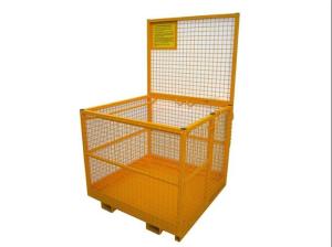 China 45&quot; X 43&quot; Forklift Platform Mesh Storage Cage 2 Person Capacity 82'' Height wholesale