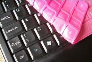 China Transparent, Red silicone antimicrobial Keyboard Protector Laptop / protective cover wholesale