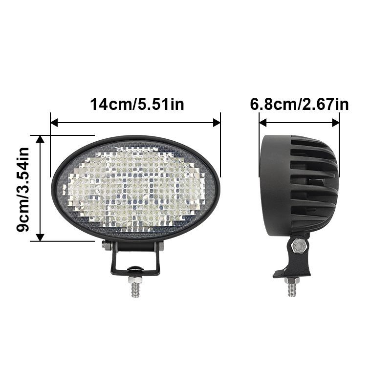 High Quality Oval 39W LED Working Light Offroad Harvester Tractor