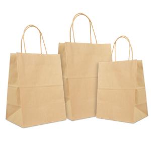 China Eco Friendly Craft Kraft Paper Bag Food Personalized With Your Own Logo wholesale