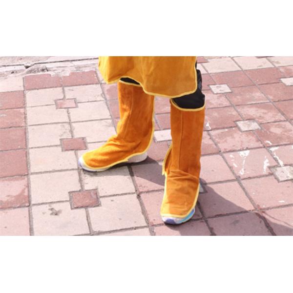BWFC Cowhide Welding Foot Cover Electrical Lineman Tools Yellow