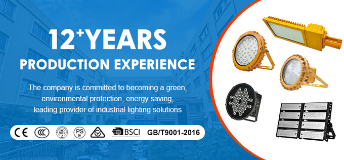 OEM ATEX Approved Led Lighting Tempered Glass Class 1 Div 1 Light Fixtures