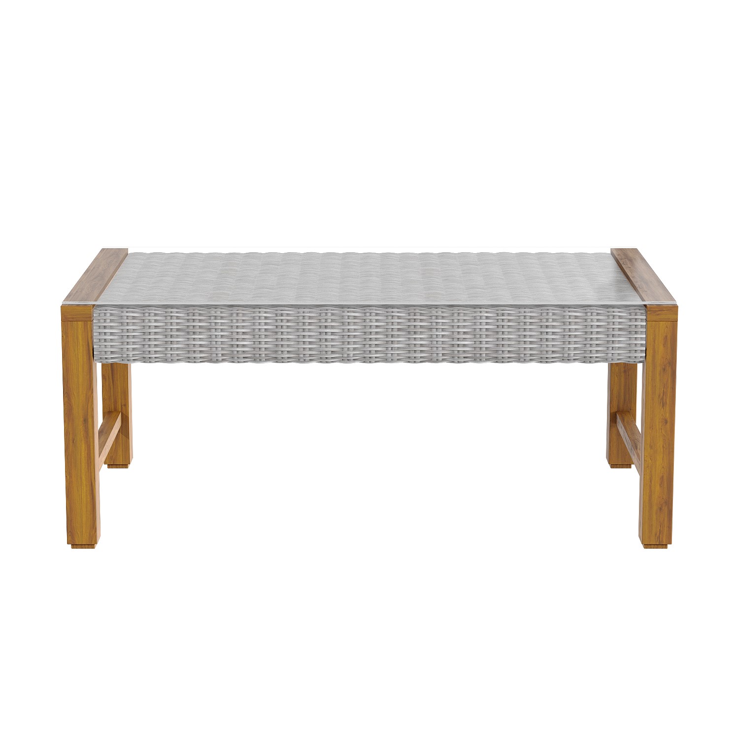 Y Mail Packing Rattan Weave Outdoor Sofa Set with Solid Wooden Frame and PE Wicker