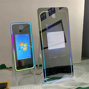 China Adjustable Mirror Wedding Photo Booth Light Strip Portable Selfie Station wholesale