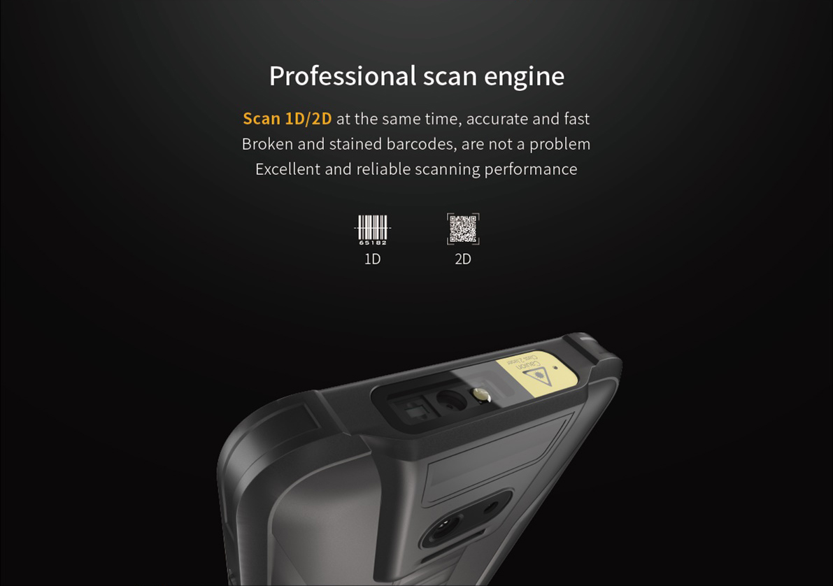 Long Working Hours 5.7 Inch Rugged Handheld Pda Scanner with 3.8v/5000mah Battery
