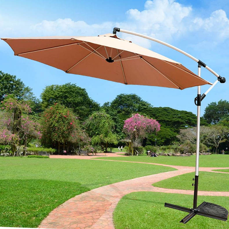 3m Banana Courtyard Aluminum Cantilever Umbrella For Garden Outdoor