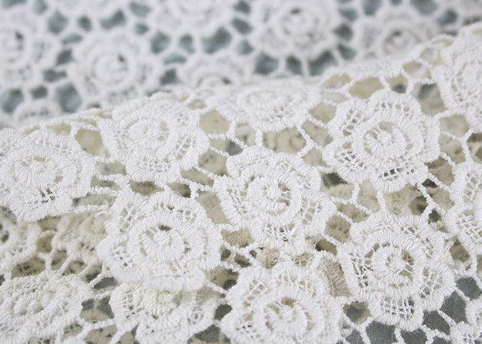 Cotton Dying Lace Fabric Guipure French Venice Lace Wedding Dress Fabric Openwork
