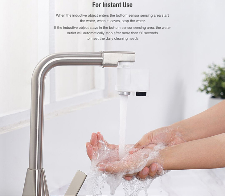 Xiaomi Xiaoda Automatic Water Saver Tap Smart Faucet Sensor Infrared Water Energy Saving Device Kitchen Nozzle Tap