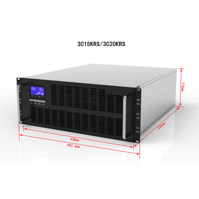 380VAC 13.5kW 3 Phase Rack Mount UPS 15KVA Online Ups Zero Transfer Time