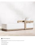 Outdoor Garden Sun Lounger Teak Wood Modern Style Hotel Pool Lounge Chair And