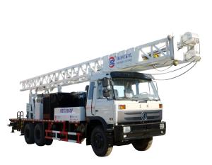 China 300 Meters Depth Rotary Drilling Rig / Borehole Drilling Machine Truck Mounted wholesale