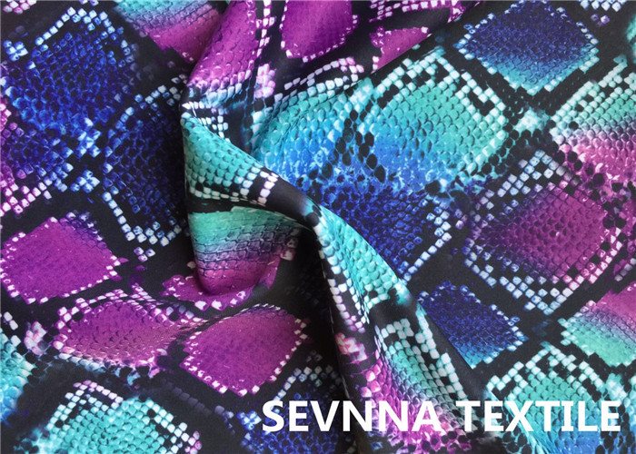 Snake Tiger Lilly Print Polyester Spandex Fabric Warp Stretch For Bikini Swim Suit