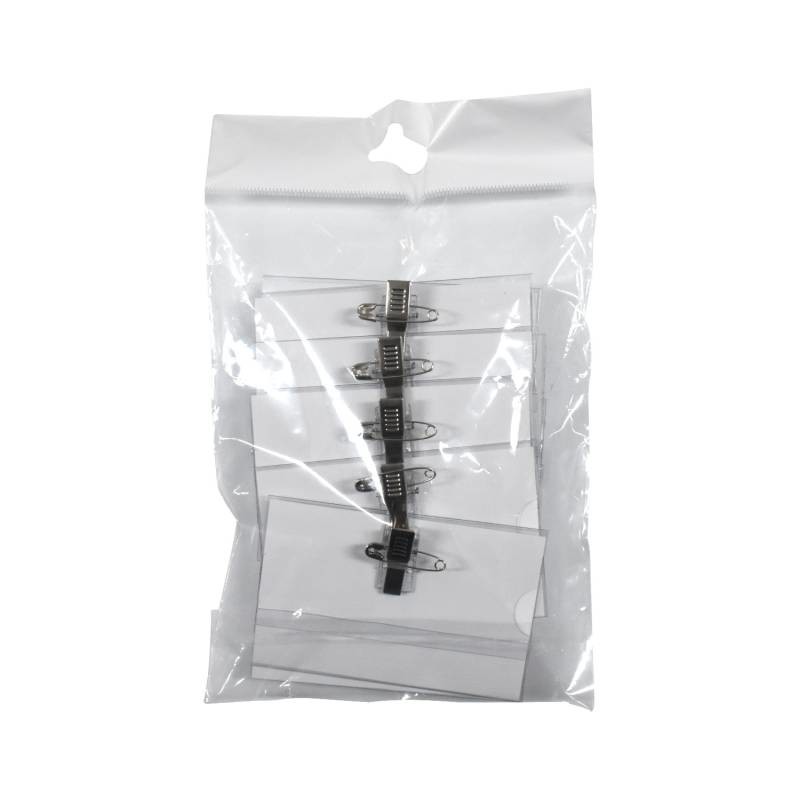 3.5*2.15'' Security ID Card Holders With Clip PVC Name Badge Holder Waterproof