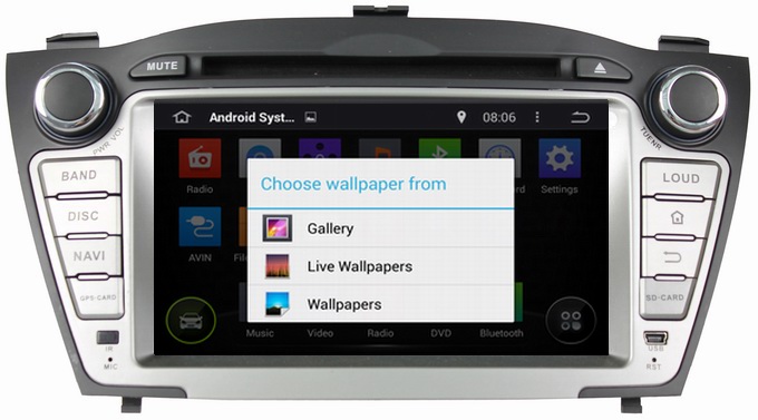 Ouchuangbo gps navi DVD Player for Hyudai Tucson /IX35 2009-2012 Pure Android 4.4 3G Wifi