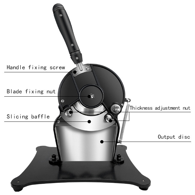 6.0kg Manual Herb Slicer Machine With 360 Degree Quenched White Steel Blade