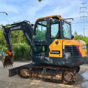 China Mini Used Excavator Hyundai HX60 Crawl Excavator 0.21m3 Bucket Capacity wholesale