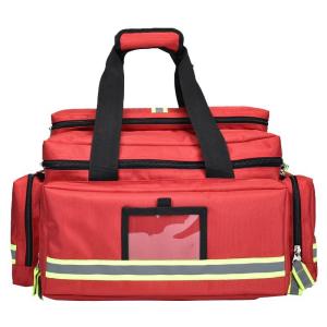 China Durable Nylon Red Middle Medical Tote With Rugged Zippers wholesale