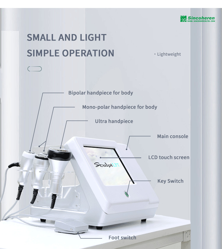 Body Shaping RF Cavitation Slimming Machine Air Cooling For Weight Loss