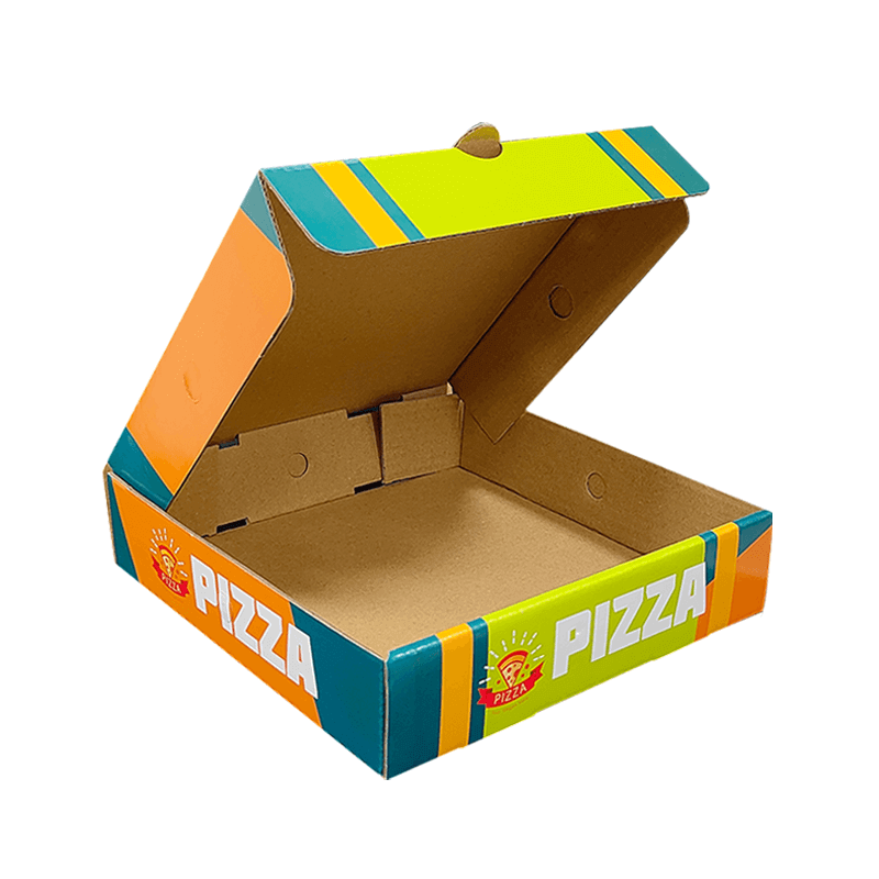 Recycled Kraft Paper Corrugated Packing Boxes For Fries Chips And Pizza