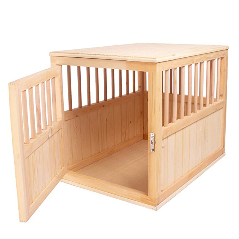 Portable Insulated Wooden Pet House Crate Outdoor Easy Assembled
