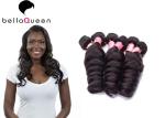 Natural Black Loose Wave 6A Remy Hair , Unprocessed Human Hair Weaving