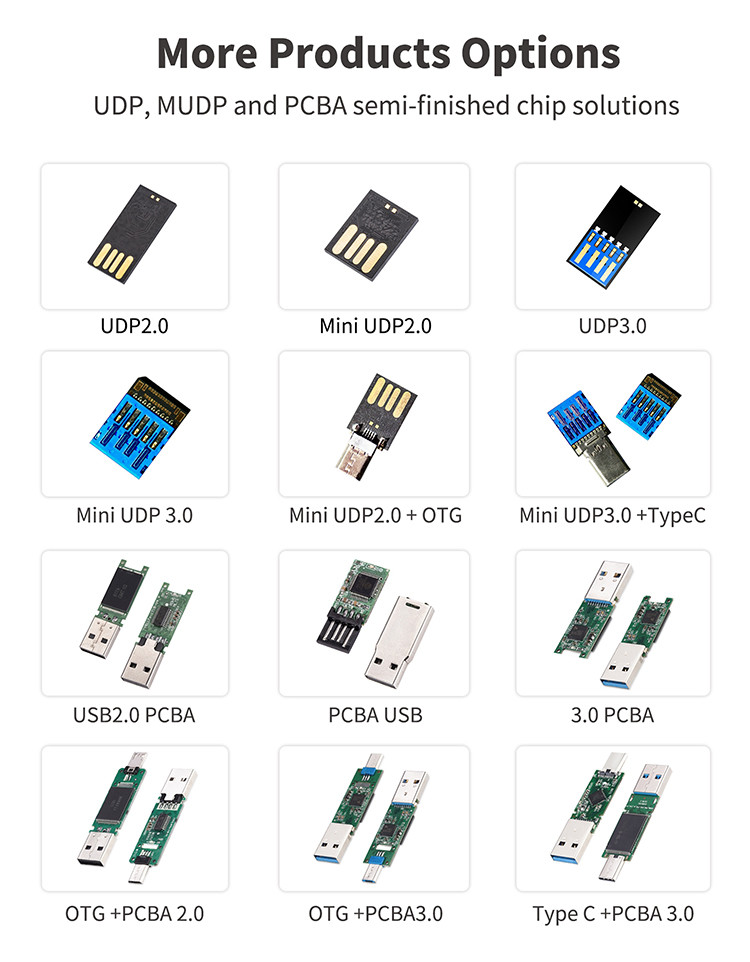 8GB 16GB 32GB 64GB 128GB 256GB USB OTG Chip TYPE C OTG PCBA Flash Chip 2.0 3.0