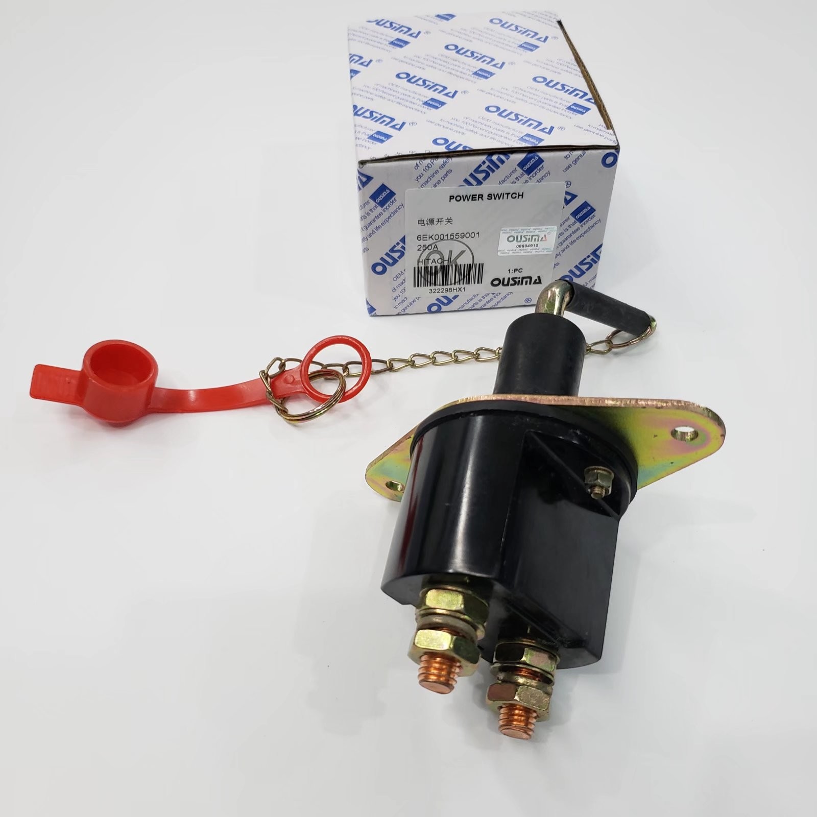OUSIMA 6EK001559001 Hitachi Solenoid Valve Battery Master Switch For Excavator
