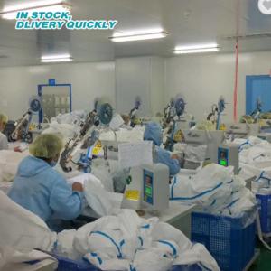 China Cuatom Disposable Chemical Suit , Anti Blood Osmosis Breathable Disposable Coveralls wholesale
