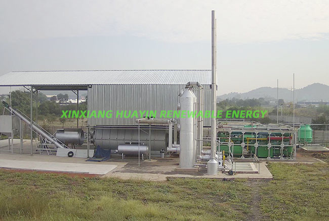 Green technology waste management pyrolysis plastic waste to oil production machine