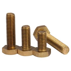 China M10 Stainless Steel Brass Hex Head Bolts 6-100mm Length Grade 4.8 For Machine wholesale
