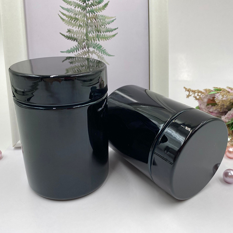250ml Plastic Custom Logo Design Chrome Gun Gray Color Supplement PE Container With Lid for INFUSION Needs from Supplie