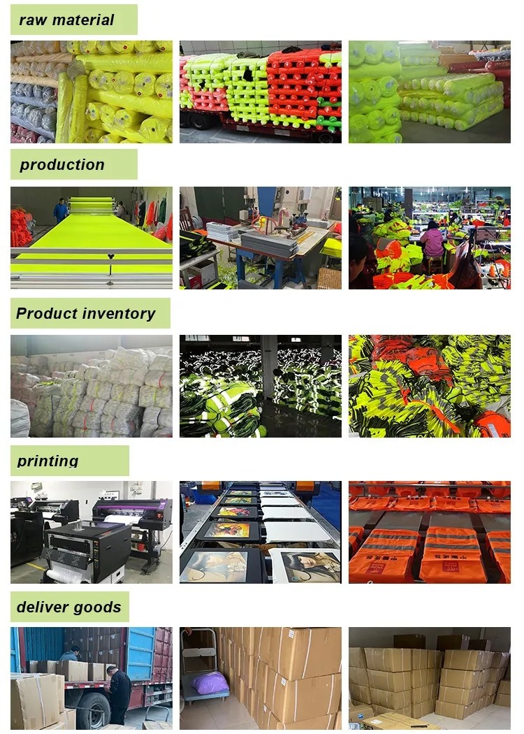 High Visibility Work Safety Vest Breathable Reflective LED Flash
