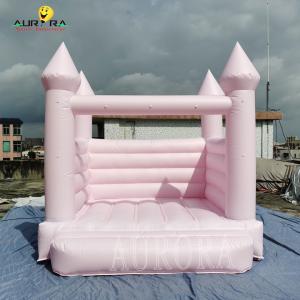 China Pastel Pink Inflatable Bounce House Inflatable Jumping Castle Custom Logo wholesale
