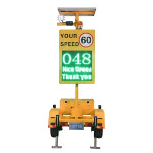 China Portable Traffic Radar Speed Tailer With 100watt Solar Panel wholesale