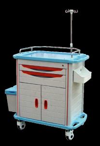 China Ambulance Stainless Steel Medical Trolley , Stainless Steel Trolley With Drawers wholesale
