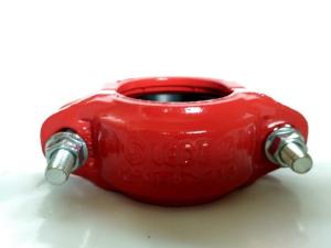 China 4 in Red Ductile Iron Coupling Grooved Painted Pipe Clamp wholesale