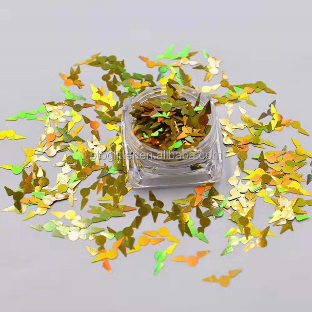 15mm Golden Snitch Glitter in Eagle Shape Polyester Harry Potter Glitter with Performance