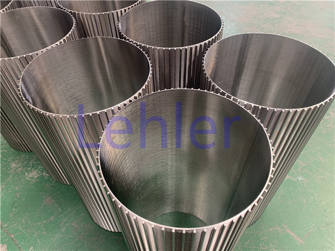 Lehler Wedge Wire Screen Cylinders , Vertical Wire Screen Circular Support Rod