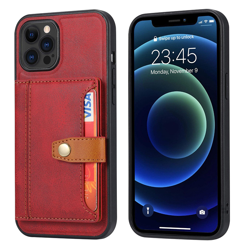 MN-1750 Luxury Rear Phone Case with Card Sleeve Elevate Your iPhone15 Pro Max Experience