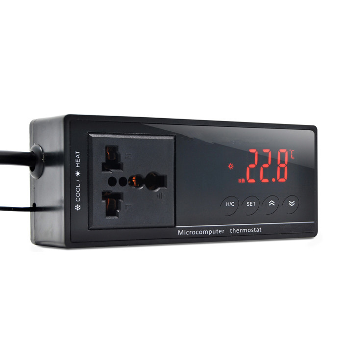 Big Digital LCD Screen Reptile Temperature controller with probe and socket plug thermostat