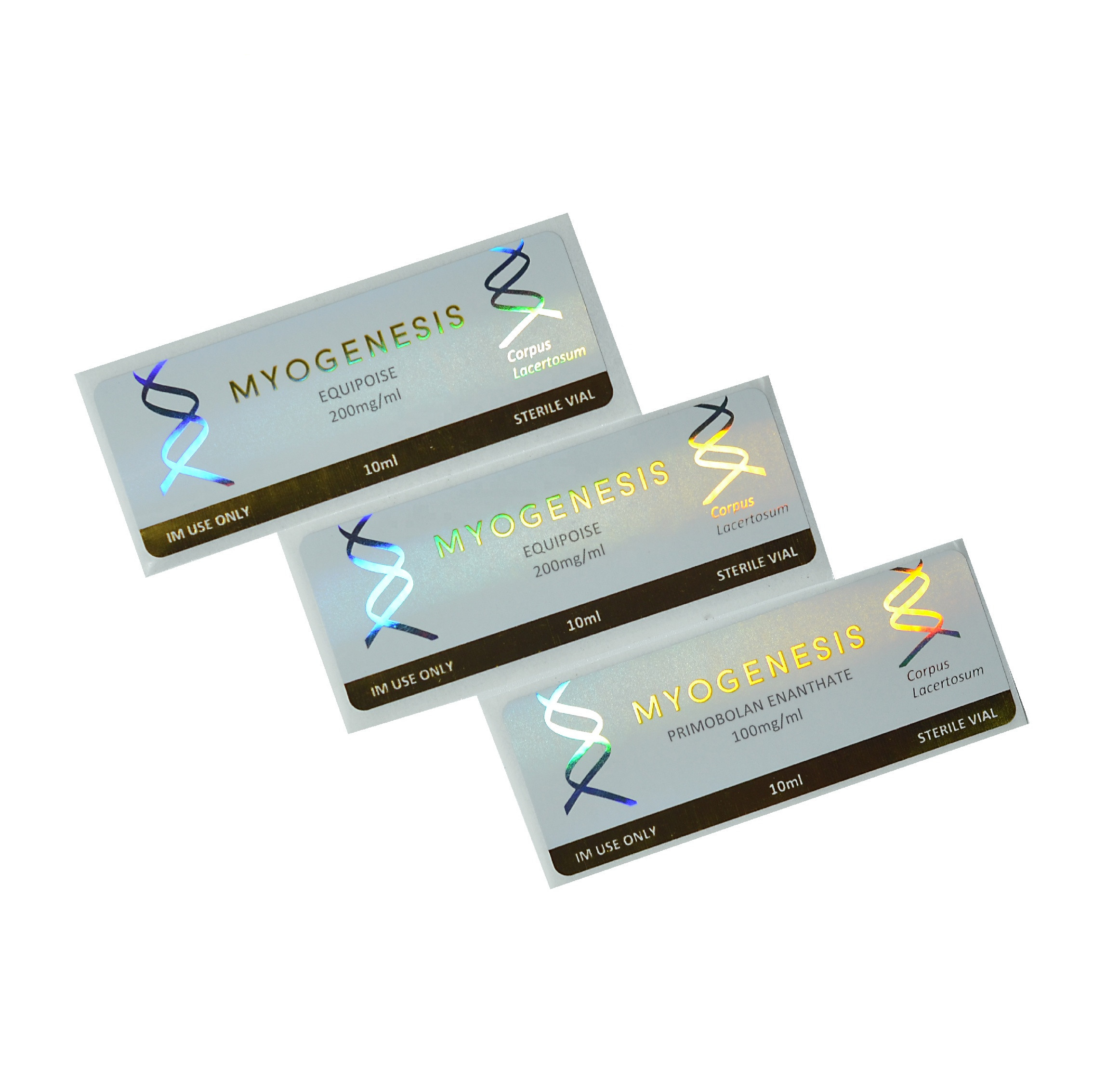 Pharmaceutical Test Cypionate 250mg Hologram 10ml Vial Labels