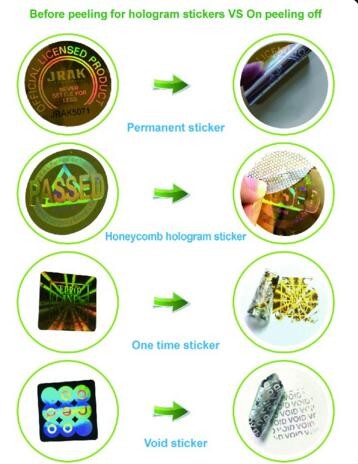 ISO9001 25mm Width Genuine Secure Hologram Sticker For Glass Vial