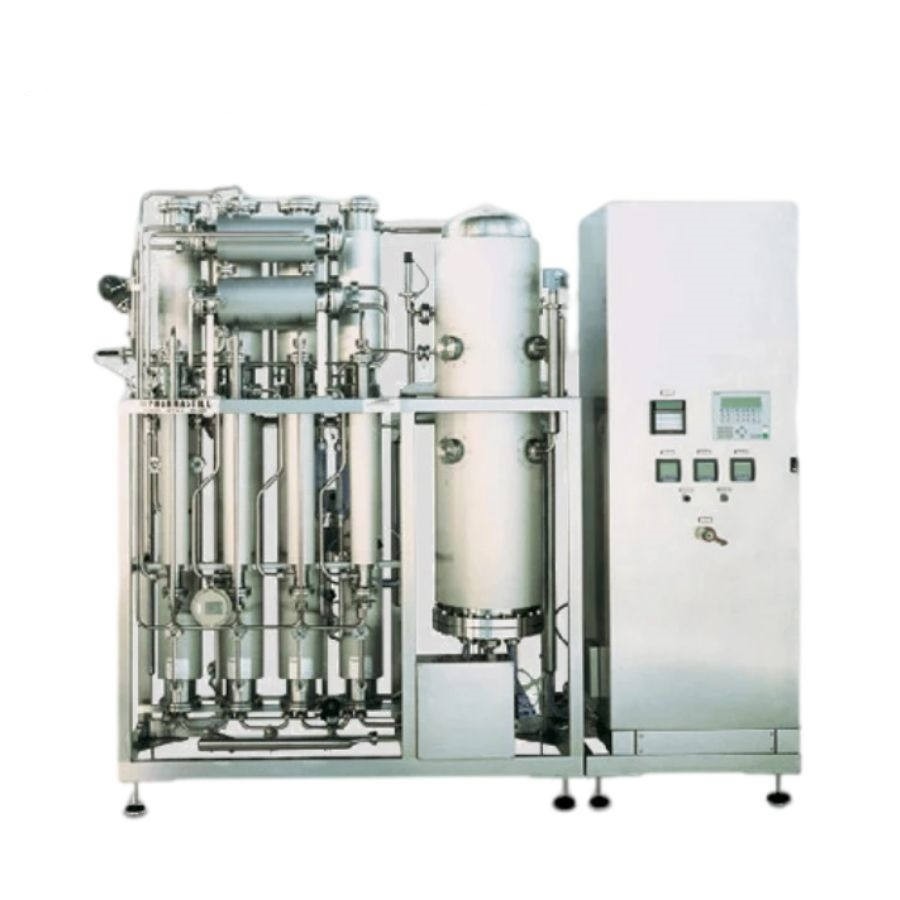 Tubular Distilled Water Production Machine For Injection Water Purification FRP Tank 150kg