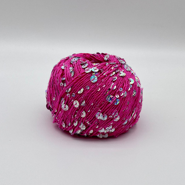 1/2.3NM 55% Cotton 45% Polyester Sequin Yarn Crochet Paillette Yarn For Bag Clothing Knitting