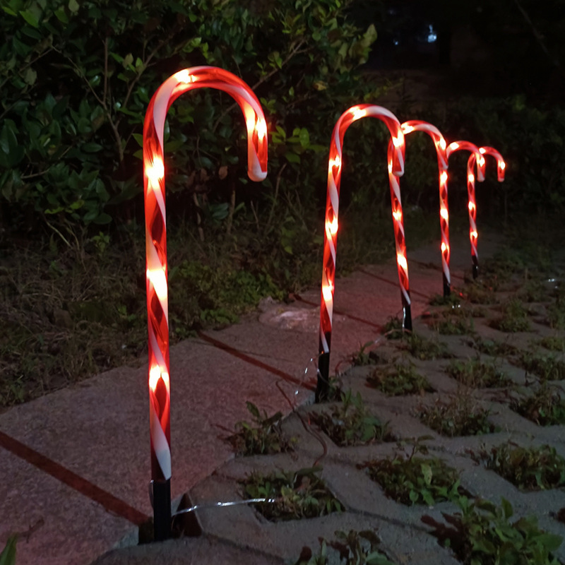 Outdoor Solar LED Lights Christmas Candy Cane Lights for Other Christmas Decorations