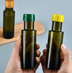 Clear Glass Cylindrical Bottle for Food 50ml 100ml 250ml Small Green Olive Oil